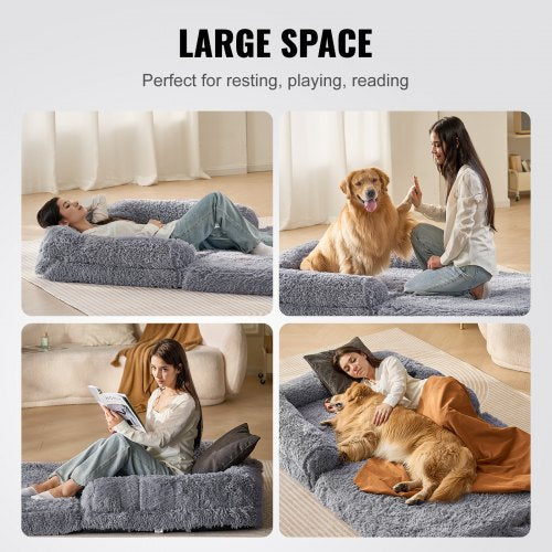 VEVOR Human Dog Bed 72 x48x10in Large Human Size Dog