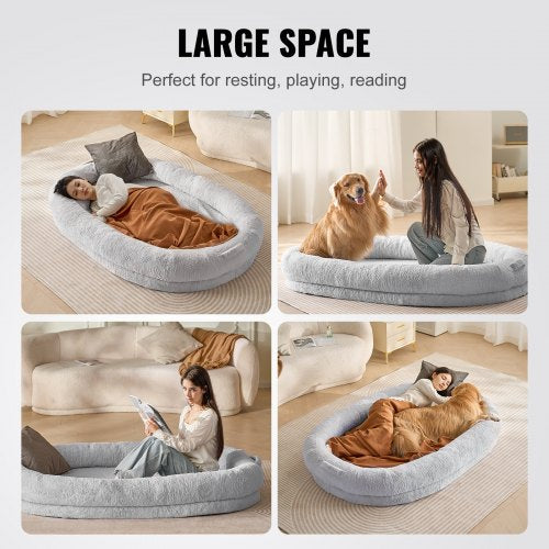 VEVOR Human Dog Bed 72x48x10in Large Human Size Dog