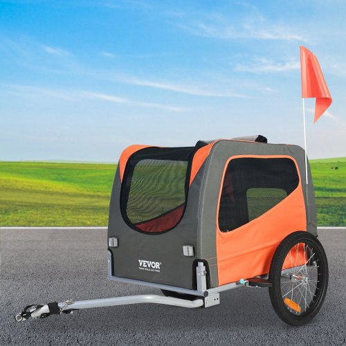 VEVOR Dog Bike Trailer, Supports up to 66 lbs, Pet