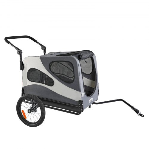 VEVOR Dog Bike Trailer, Supports up to 100 lbs, 2-in-1