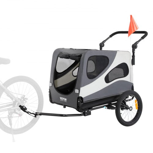 VEVOR Dog Bike Trailer, Supports up to 100 lbs, 2-in-1