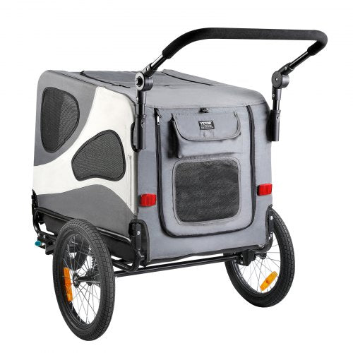 VEVOR Dog Bike Trailer, Supports up to 100 lbs, 2-in-1