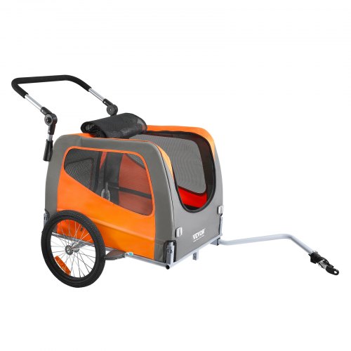 VEVOR Dog Bike Trailer, Supports up to 66 lbs, 2-in-1