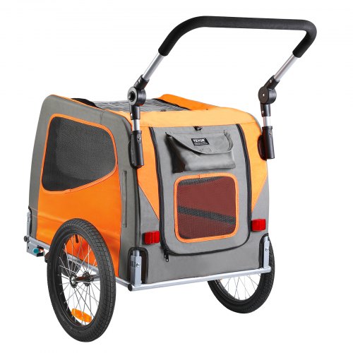 VEVOR Dog Bike Trailer, Supports up to 66 lbs, 2-in-1