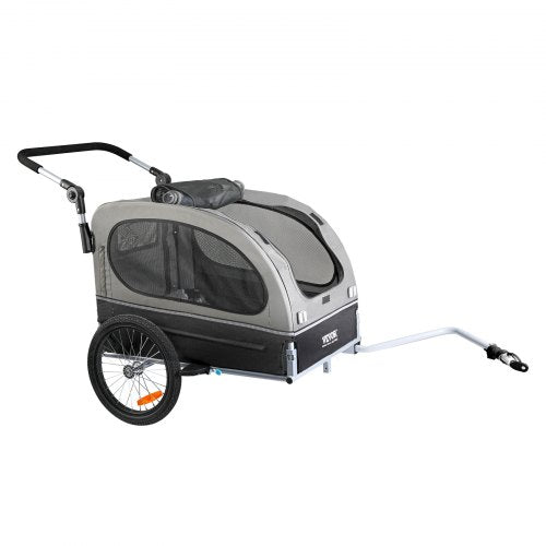 VEVOR Dog Bike Trailer, Supports up to 88 lbs, 2-in-1