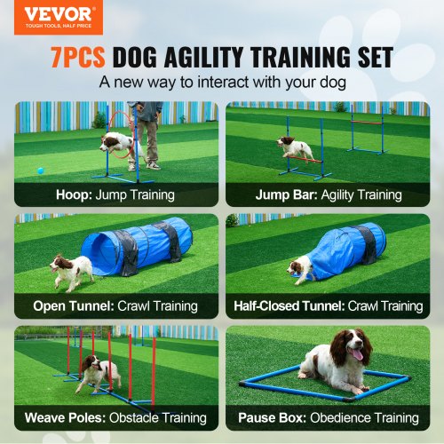 VEVOR Dog Agility Training Equipment 7 PCS Set w