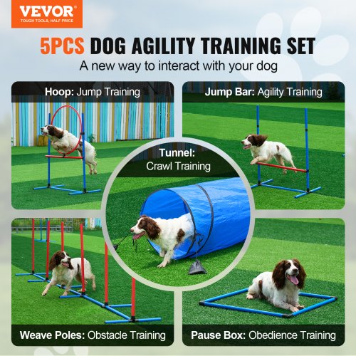 VEVOR Dog Agility Training Equipment 5 PCS Set with