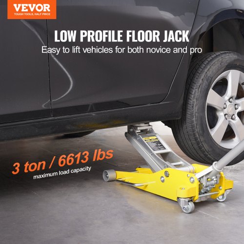 VEVOR Low Profile Floor Jack 3 Ton Heavy Duty Dual