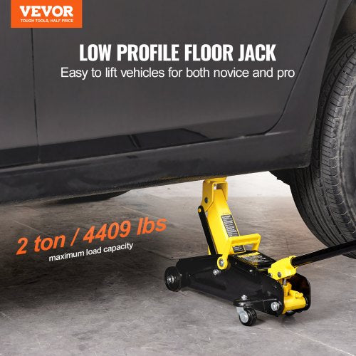 VEVOR Low Profile Floor Jack 2 Ton Heavy Duty Single