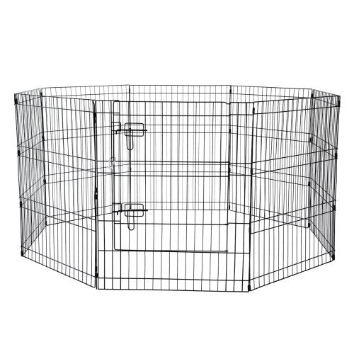 Dog Playpen 8 Panels Foldable Metal Dog Exercise Pen