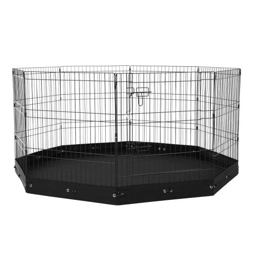 Dog Playpen 8 Panels Foldable Metal Dog Exercise Pen