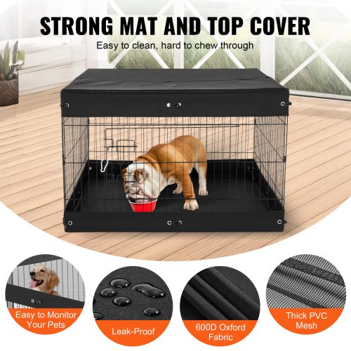 Dog Playpen 4 Panels Foldable Metal Dog Exercise Pen