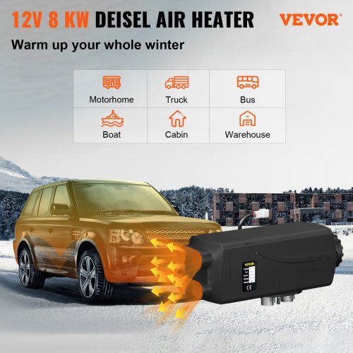 VEVOR 8KW Diesel Air Heater Muffler Diesel Heater 12V 10L Tank Diesel Parking