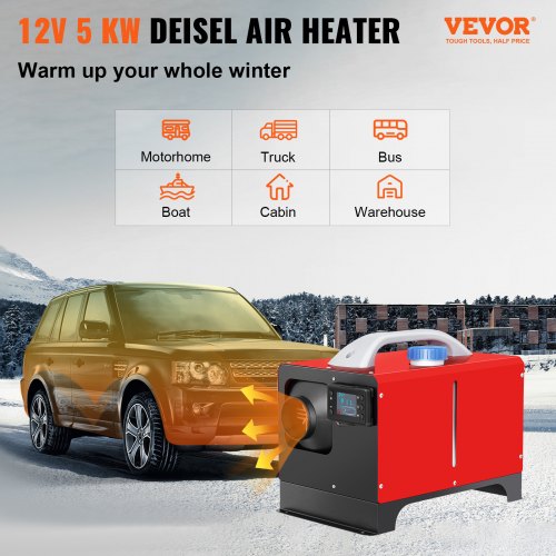 VEVOR Diesel Air Heater, 5KW 12V Parking Heater, Mini