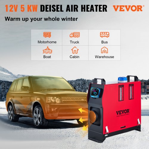 VEVOR 5KW Diesel Air Heater All in One 1 Air Outlet